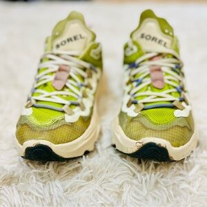 Sorel Olive and Beige Trail Sneakers